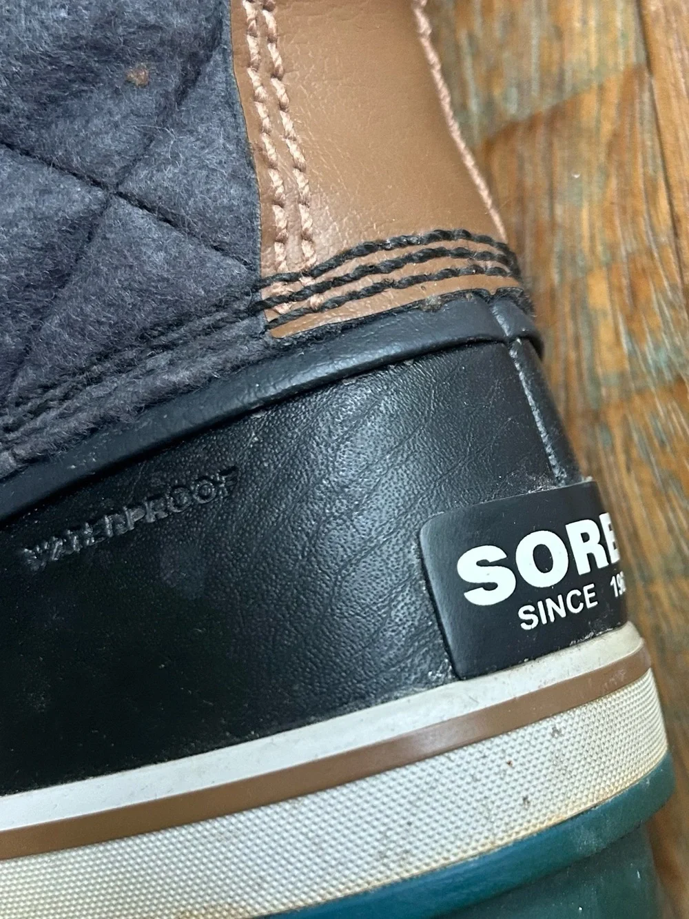 SOREL Torfino Felt Quilted Boots.  “Grizzly Bear/Siberia”.